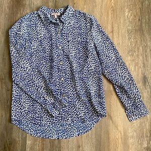 Juicy Couture Leopard Print Blouse Size M